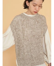 AMERICAN HOLIC ＳＥＴ　ボリュームスリーブシャツ＋ニットベスト