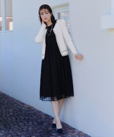 Tiaclasse L 【洗える】配色ラインカーディガン