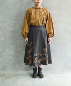 muuc イラカ柄刺繍のバレエシューズ