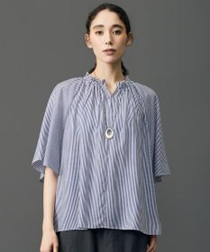 自由区 【ご好評素材・新型追加・新色登場】リヨセルポプリンフリル ブラウス