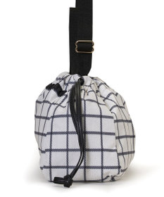 LeSportsac E/W CITY DRAWSTRING BAG??? /アップタウンモノチェック/ブラック