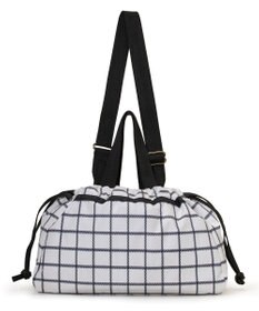 LeSportsac E/W CITY DRAWSTRING BAG??? /アップタウンモノチェック/ブラック