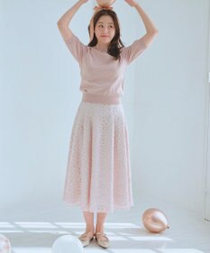 Feroux シャイニーハーフスリーブ ニット