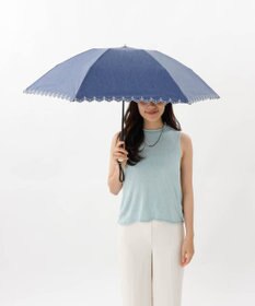 AURORA 【 BLAO（ブラオ）】サマーシールド ボーラー刺しゅう晴雨兼用傘(折りたたみ傘)