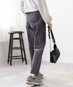 WEGO ウエストフリルマムデニムパンツ