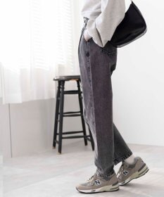 WEGO ウエストフリルマムデニムパンツ