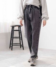 WEGO ウエストフリルマムデニムパンツ