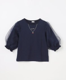 ANY KIDS チュール袖 七分Tシャツ