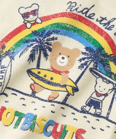 MIKI HOUSE HOT BISCUITS 【80-120cm】 サーフ柄 スラブ天竺 半袖Tシャツ