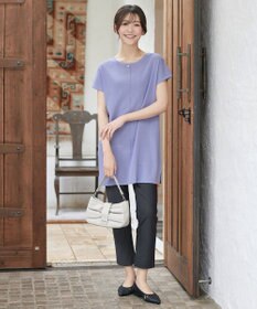 Tiaclasse 【新色追加】フレンチスリーブニットチュニック