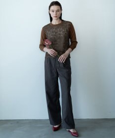 自由区 【カトリエムブーケ】Tricot de dentelle レースプルオーバーニット