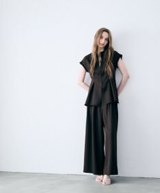 uncrave リネンライクツイル ワイドパンツ