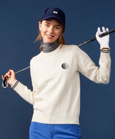 23区GOLF 【WOMEN】【洗える】ストレッチカラー ニット
