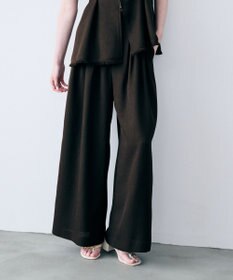 uncrave リネンライクツイル ワイドパンツ