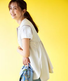 組曲 【洗える】パールポイントショートレングス ジレ