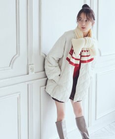 earth music&ecology ダブルステッチキルティングコート