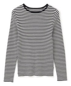 UNFILO マイビューティ リブボートネック ニット