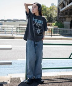 WEGO 【ユニセックス着用ITEM/SMLサイズ展開】ルーズテーパードデニムパンツ