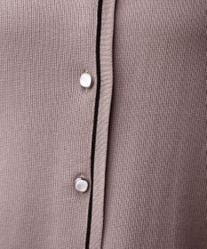 Tiaclasse L 【洗える】配色ラインカーディガン