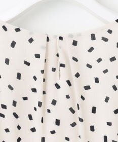 自由区 【XSサイズ～/洗える】ロイヤルシフォン スクエア柄 デザインブラウス