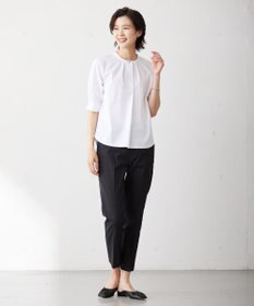 J.PRESS LADIES L 【WEB限定カラーあり・セットアップ対応・洗える・撥水・防汚】コットンFITTYシャーク テーパード パンツ