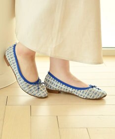 nouvelleRobe Oū 【本革・高反発】Round ラウンドトゥ ツイードバレエシューズ