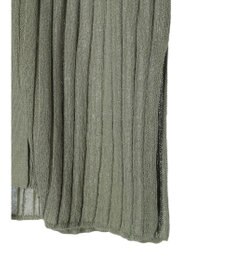 Green Parks 推しニット　リブ編みミドル丈カーディガン