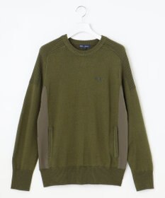 23区GOLF 【MEN】【ウォッシャブル】サドルショルダー クルーニット