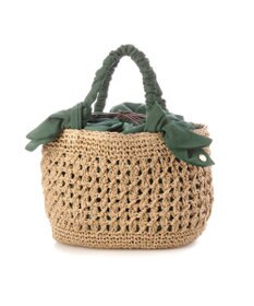 UNBILLION カシュカシュ cachecache / 下がりリボン柄編みトート