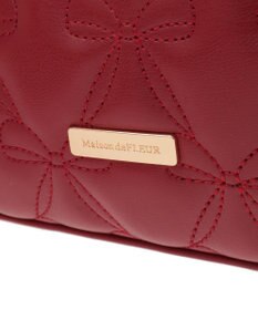 Maison de FLEUR スカーフ付きリボンキルティングスクエアトート