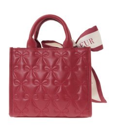 Maison de FLEUR スカーフ付きリボンキルティングスクエアトート