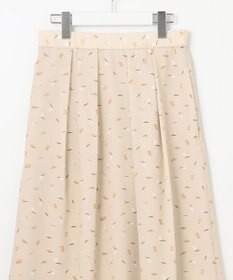 自由区 【洗える・XSサイズあり】ブラッシュドシャドープリント スカート