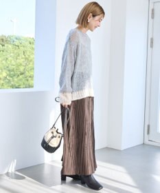 AMERICAN HOLIC モヘアライク配色ニットプルオーバー