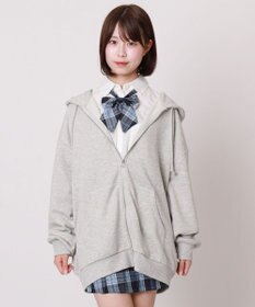 WEGO 【SCHOOLITEM】ルーズフィットZIPパーカー