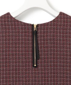 23区 【洗える】ツイーディーカラーミックス ハーフスリーブ ブラウス