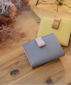 Atelier nuu 日本製 本革 バイカラーnoble 二つ折れウォレット