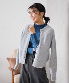 ANY シャイニーニットカーディガン