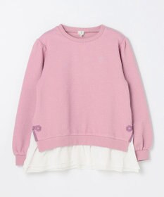 組曲 KIDS 【150-160㎝】フラワーキルト トレーナー