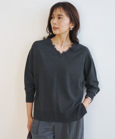 UNFILO マイビューティニット レースドッキング Vネック
