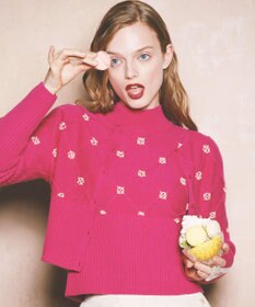 TOCCA 【洗える】PEARL BOUQUET KNIT カーディガン