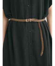 Green Parks ＳＥＴ２点　合皮ベルト＋ミディシャツワンピース