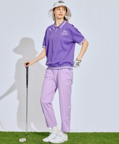 PW CIRCULUS 【WOMEN】ワッフルハーフジップポロ ゴルフウェア レディース