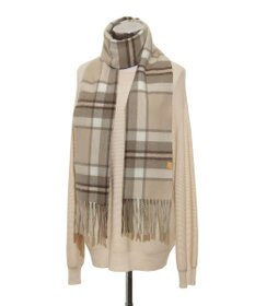 MOONBAT WEB限定【洗える】ミエル (miel) カシミヤ100％ チェックマフラー