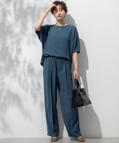 23区 L 【吸水速乾/UVカット/接触冷感】ストレッチジョーゼット ランタンスリーブ カットソー