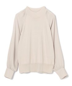 BEIGE， 【WEB限定・洗える】LECERF / 異素材ドッキングストレッチニット