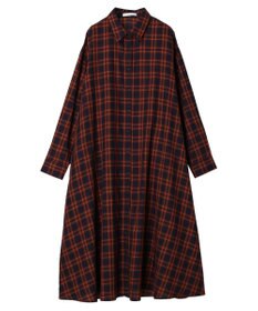 Green Parks ビエラチェックシャツワンピース