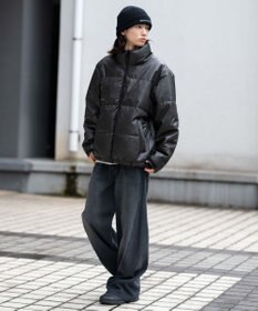 WEGO 【ユニセックス着用ITEM】PUパファーブルゾン