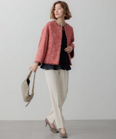 23区 S GIOLICA ノーカラー ツイード ジャケット