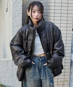 WEGO 【ユニセックス着用ITEM】PUパファーブルゾン