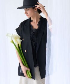 23区 【GOLD LABEL】リネンツイル フリンジ フレアスカート